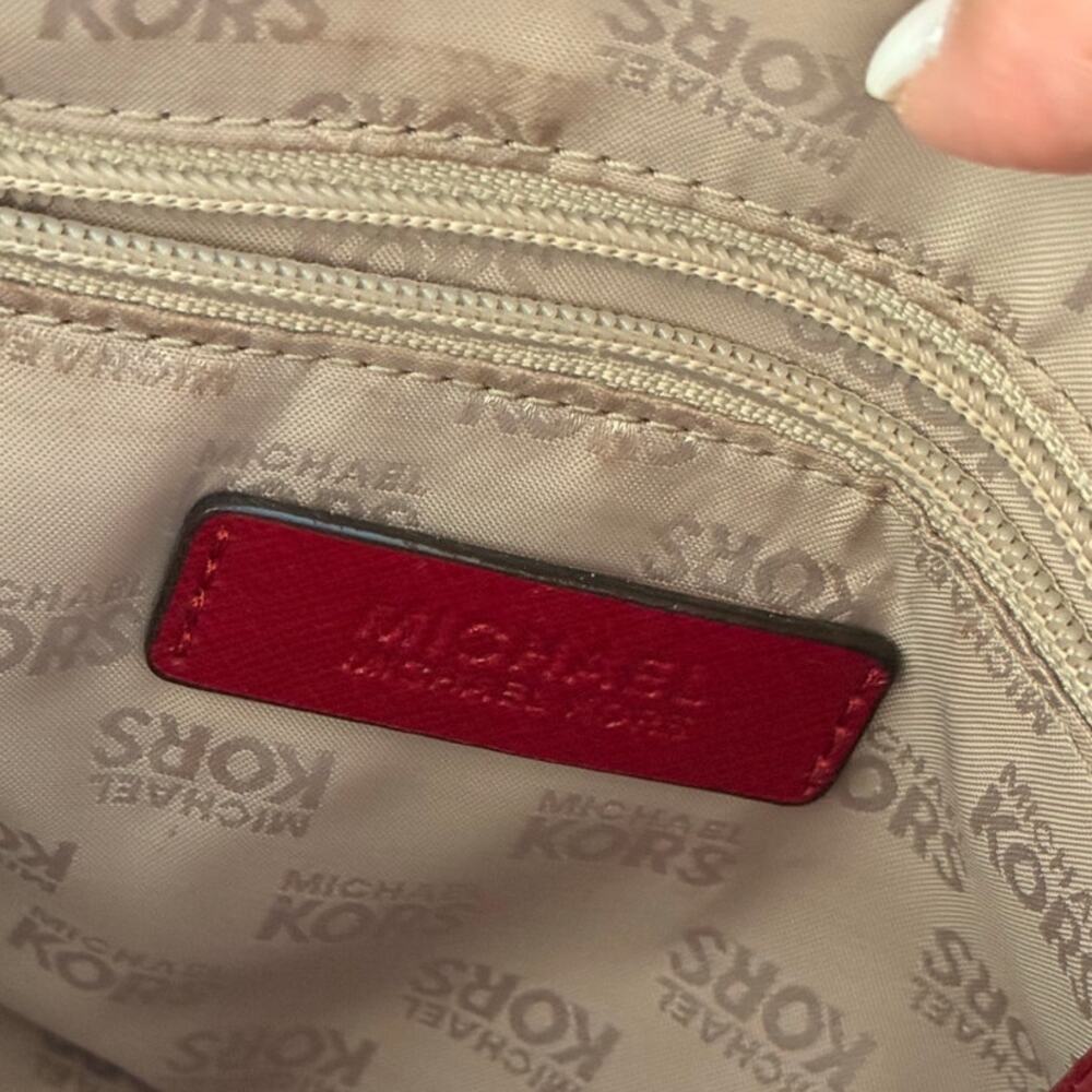 Michael Kors Scarlet Red Emmy Dome Satchel‎ - Picture 3 of 6